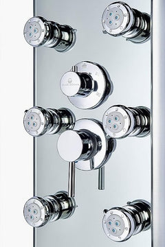 Blue Ocean 52" Aluminum SPA392M-L Shower Panel Tower with Rainfall Shower Head