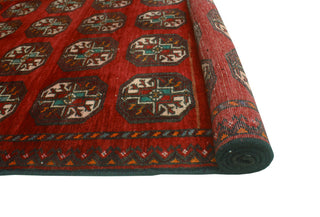 Vintage Distressed Nixon Red/Charcoal Runner, 3'11x7'11