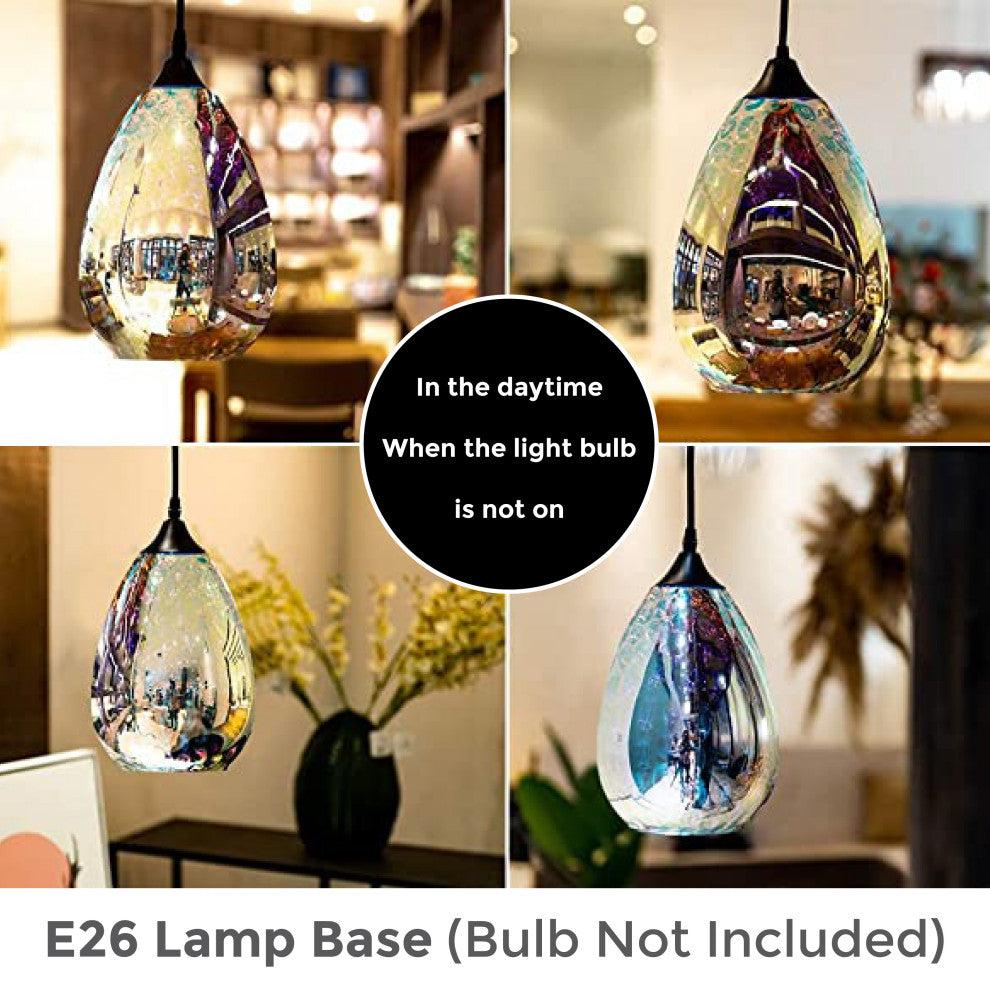 3-Light hanging kitchen Modern glass pendant light over sink lighting fixtures