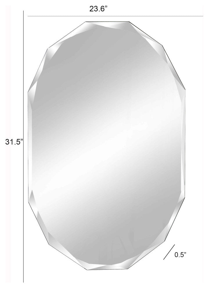 Diamond Bathroom Mirror, 23.6" X 31.5"