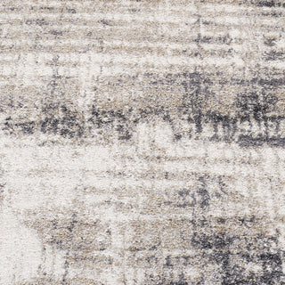 Clifton Abstract Gray Power-Loom Area Rug 6'7" x 9'