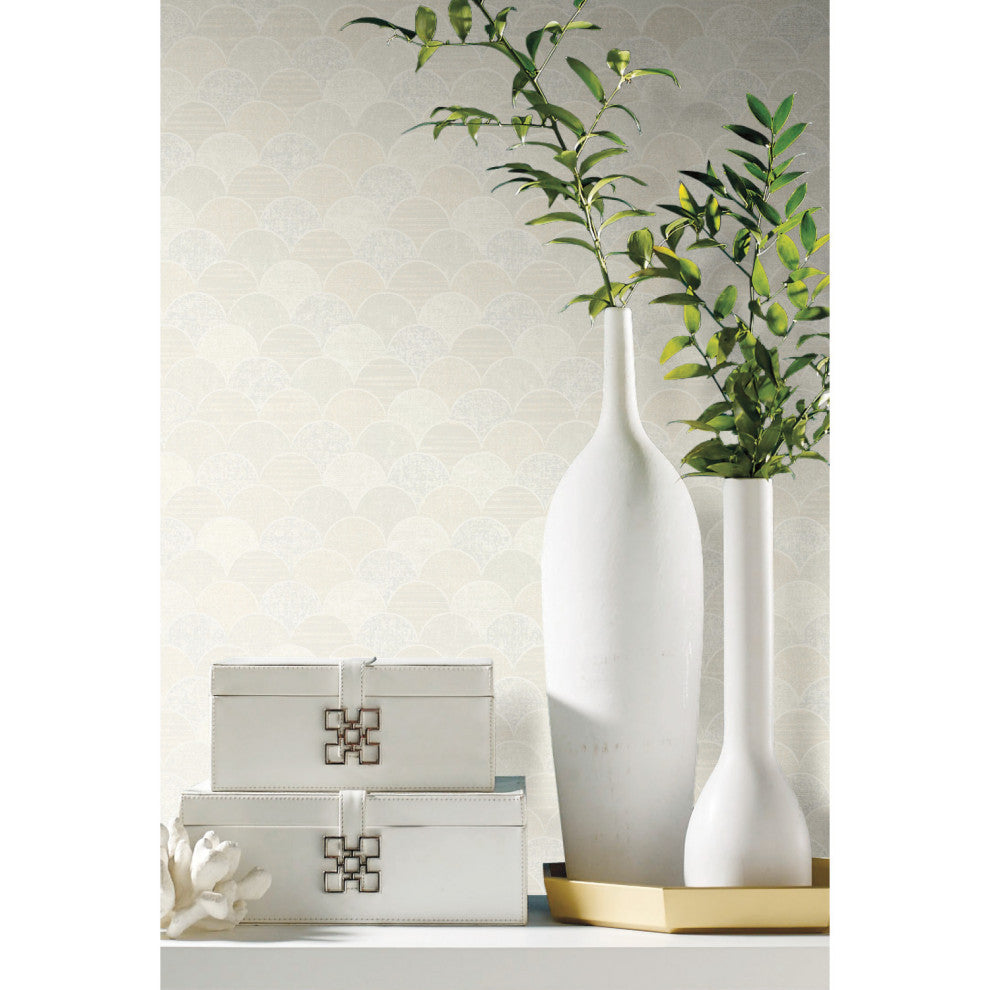 Soft Neutral Mermaid Scales Wallpaper
