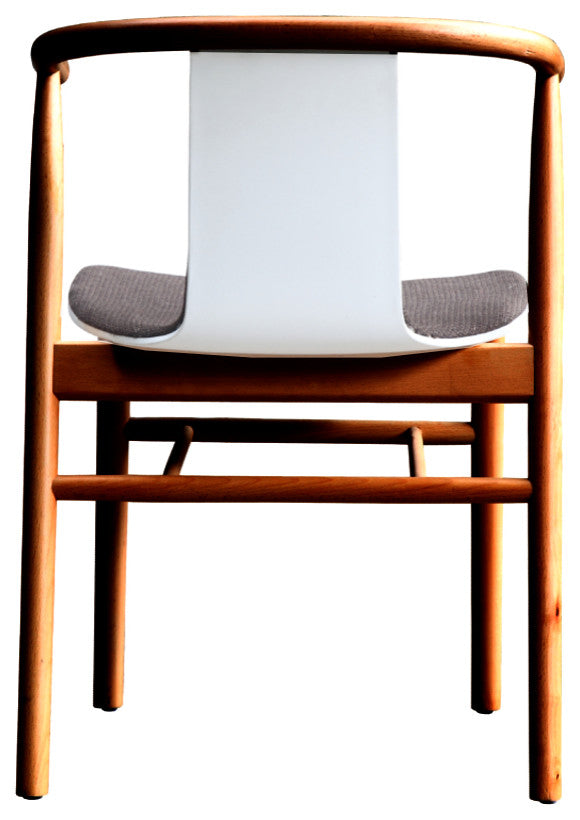 Fine Mod Imports Wishflat Dining Side Chair, Walnut