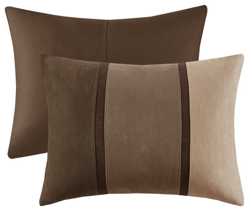 Madison Park Palisades Palizzate Suede 7-Piece Comforter Set, Brown, Cal King