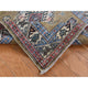 Green Hand Knotted Afghan Super Kazak Geometric Medallion Wool Rug, 2'9"x7'7"