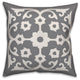 Gray and White Tile 16x16 Throw Pillow Cover