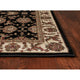 KAS Cambridge 7313 Black/Ivory Kashan Area Rug, 2'2" x 7'11" Runner