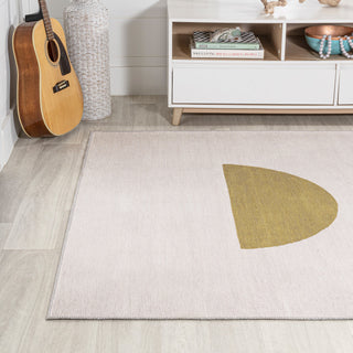 Luola Minimalist Geometric Machine-Washable Area Rug, 9x12