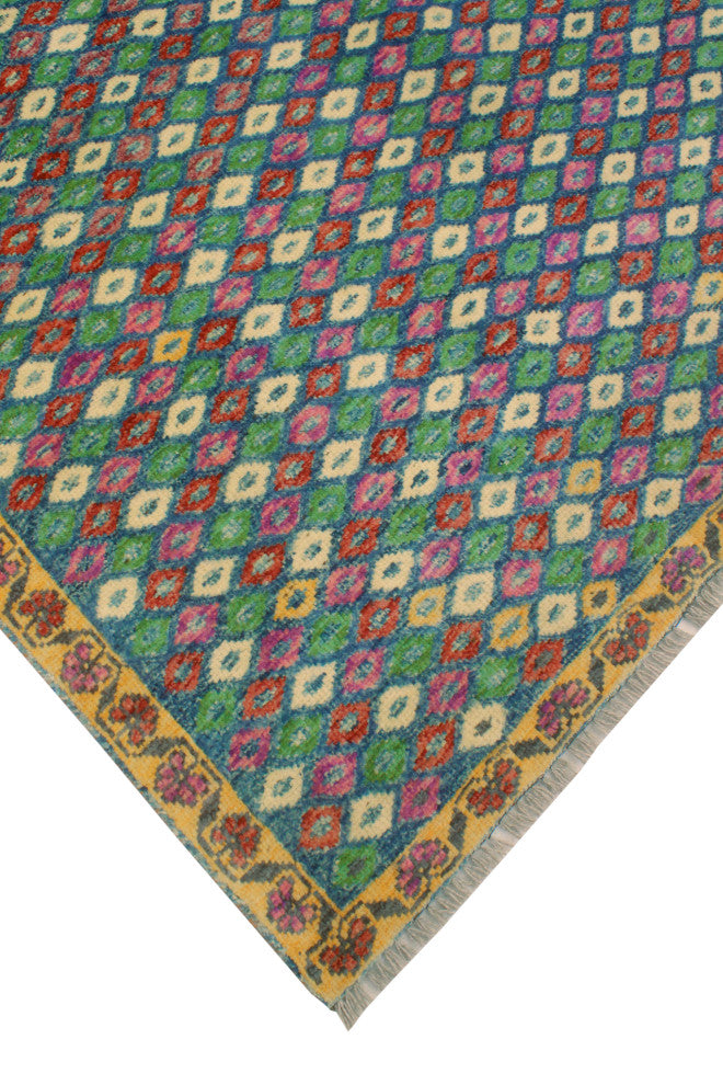 Balochi Ainagul Blue/Gold Rug, 3'11x6'0