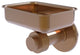Mercury Wall Mounted Soap Dish with Groovy Accents, Brushed Bronze