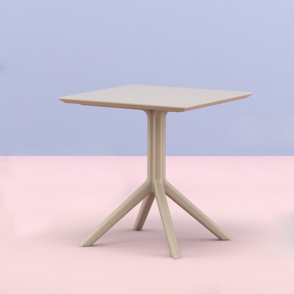 Sky Square Table 27 inch Taupe