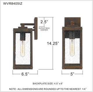 Quoizel WVR8405 Westover 14" Tall Outdoor Wall Sconce - Earth Black