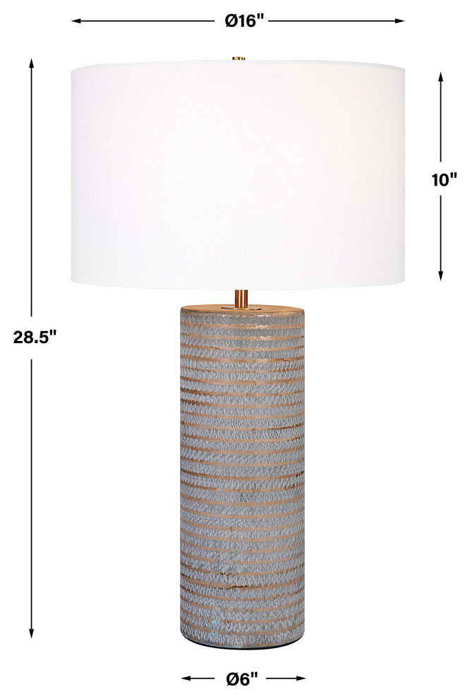 Uttermost Monolith Gray Table Lamp