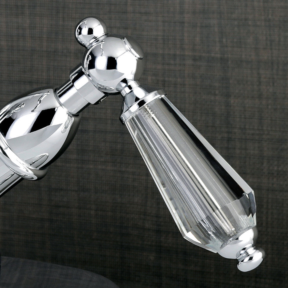 Kingston Brass Two-Handle Bathroom Faucet With Brass Pop-Up, Polished Chrome
