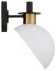 Crystorama Gigi 1 Light Wall Sconce GIG-811-BK-AG, Matte Black/Aged Brass
