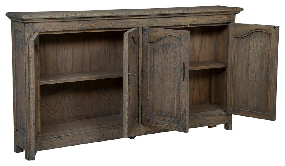 Hughes 64" Wide Sideboard, Distressed Gray Brown