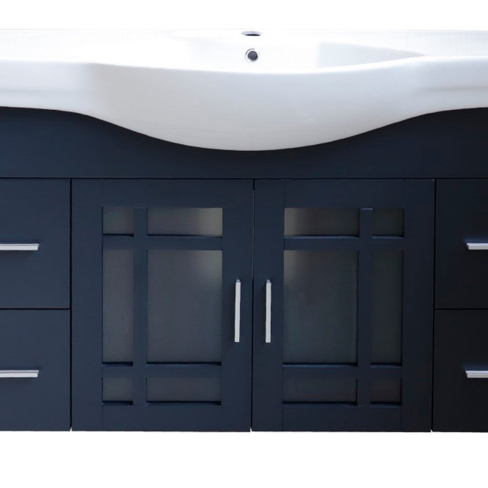48" Single Sink Vanity-Wood-Dark Gray
