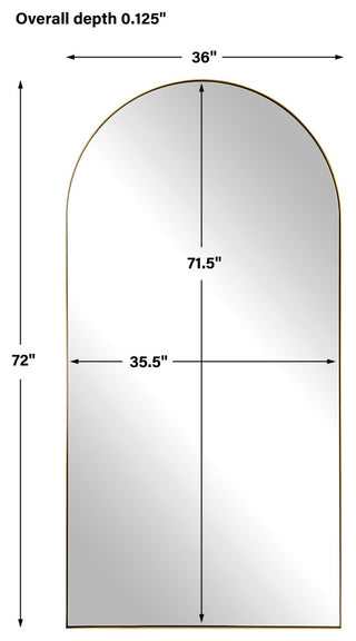 Uttermost Crosley Antique Brass Arch Mirror