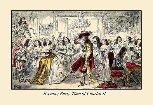 Evening Party - Time of Charles II - Canvas Poster 20" x 30"