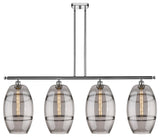 Ballston-Vaz 4-Light 49" Stem Island Light, Polished Chrome, Light Smoke