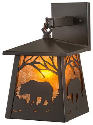 7W Black Bear Hanging Wall Sconce