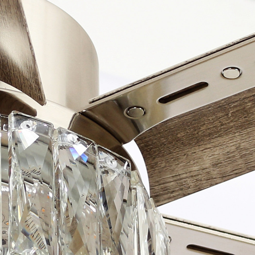 65 in Modern LED Ceiling Fan with Remote in Brushed Nickel