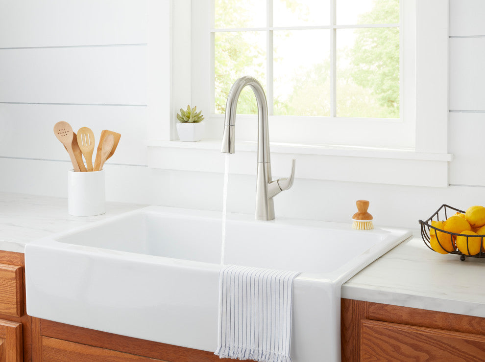 Vaughn Single Handle Pull-Down Kitchen Faucet, Stainless Steel