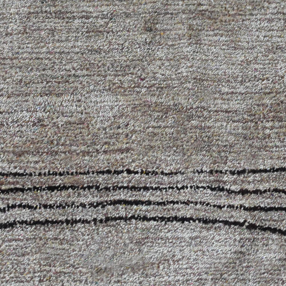 HAND KNOTTED LOOM SILK ECO-FRIENDLY AREA RUG -5'x8',Rectangle,Beige,Contemporary