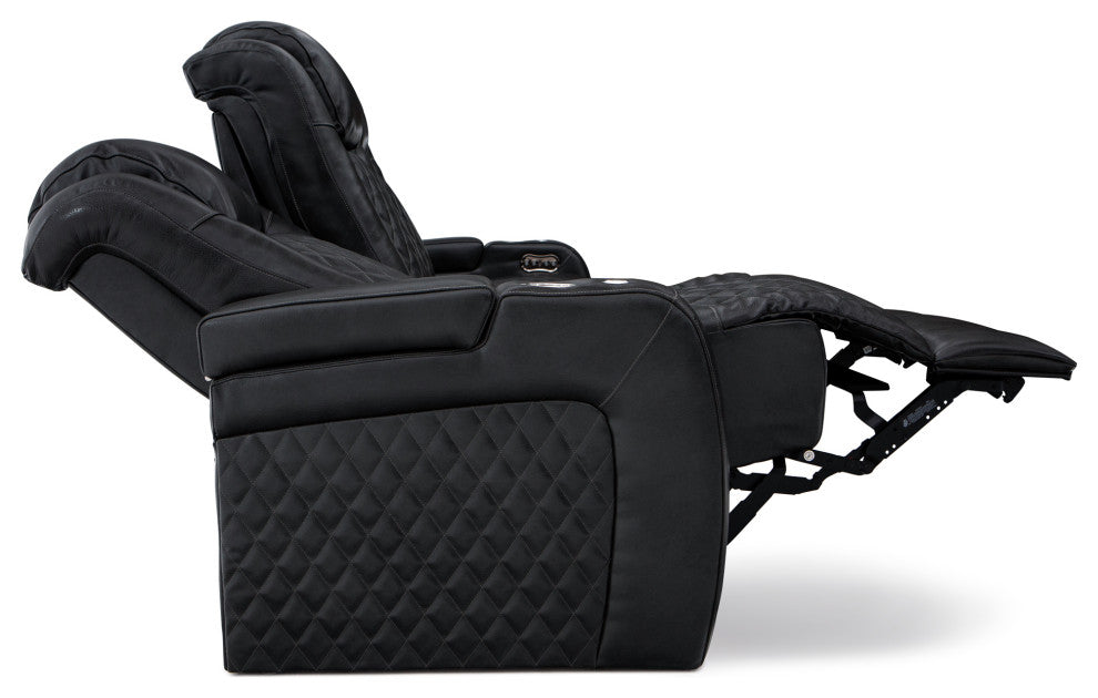 Seatcraft Headline Home Theater Seating, Black, Sofa