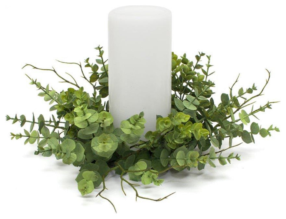 Eucalyptus Candle Ring 17.5"D Plastic
