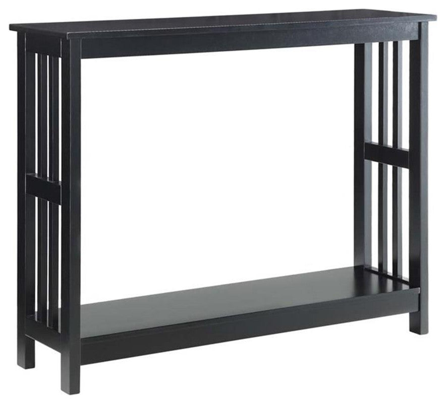 Convenience Concepts Mission Console Table in Black Wood Finish