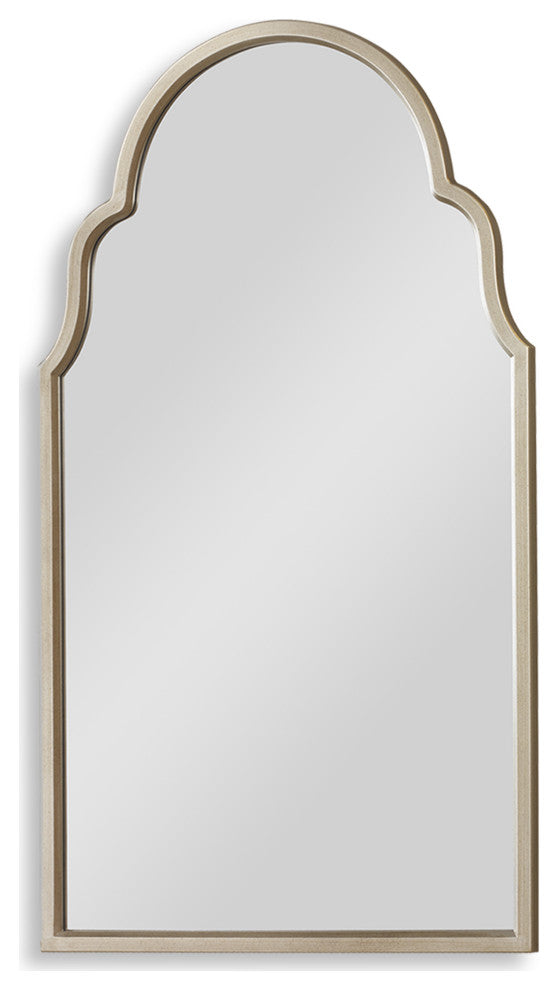 41" Warm Silver Arched Mirror