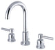 Fauceture Widespread Bathroom Faucet With Brass Pop-Up, Polished Chrome