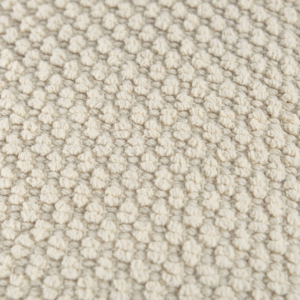 Natural Beige Nubby Textured Modern Throw Pillow