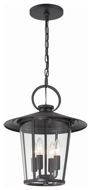 Andover 4-Light Matte Black Outdoor Chandelier