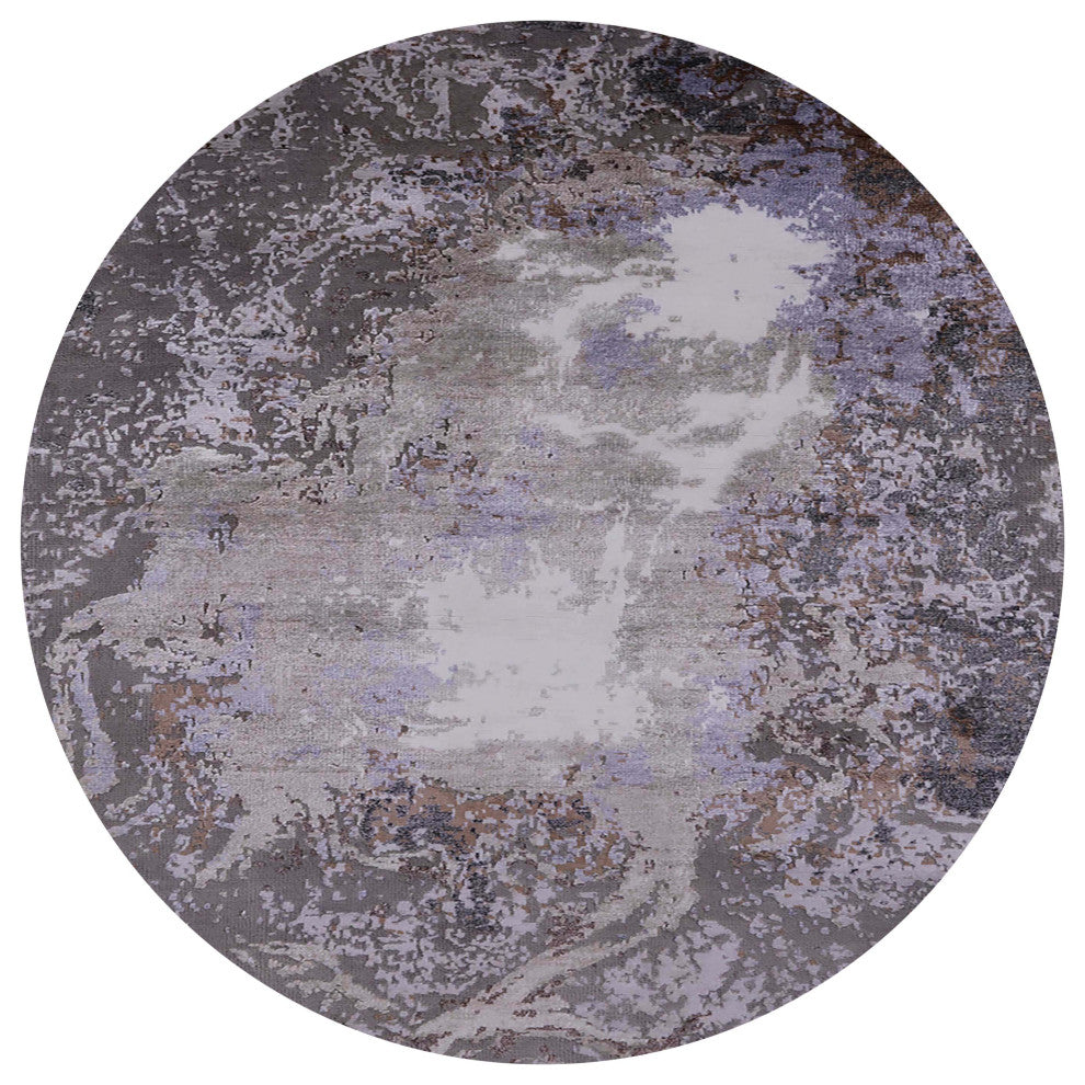 Ahgly Company Indoor Round Mid-Century Modern Area Rugs, 6' Round