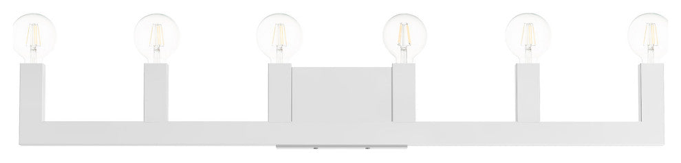 Livex Lighting Solna 6 Light Polished Chrome ADA Extra Large Vanity Sconce