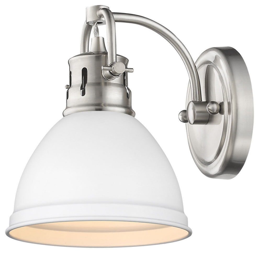 Golden Lighting 3602-BA1 Duncan 9" Tall Bathroom Sconce - Matte Black / Aged