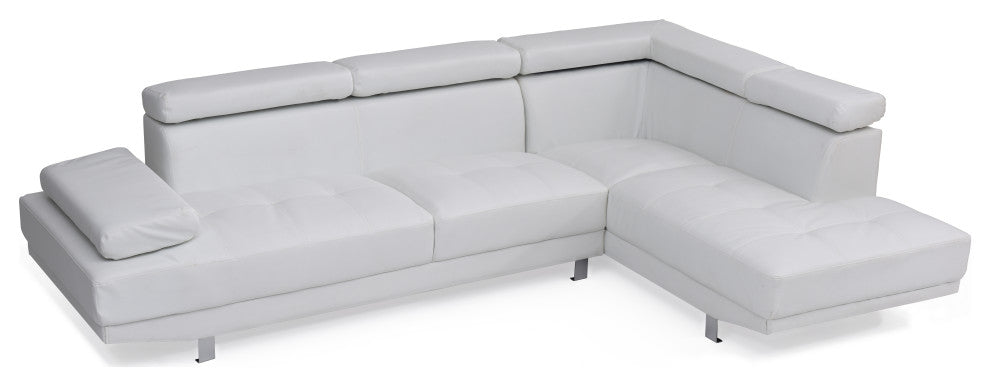 Milan Sectional, White