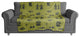 Folk Forest Motif in Green Fleece Blanket