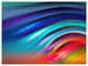 Beautiful Fractal Rainbow Waves, Floral Canvas Art Print, 40"x30"
