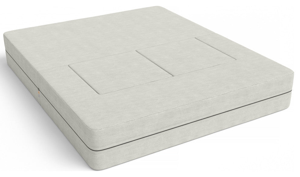 Jaxx Zipline Convertible Sleeper Loveseat & Ottomans, Microvelvet - Ice