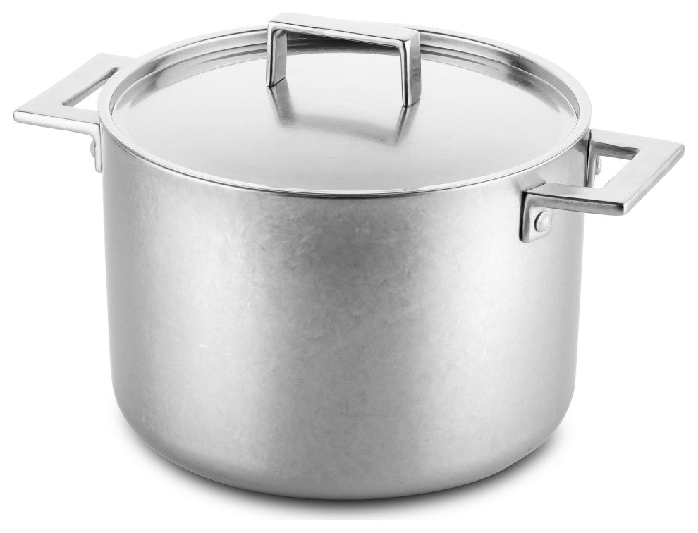 Attiva Pewter Deep Pot 10" Dia