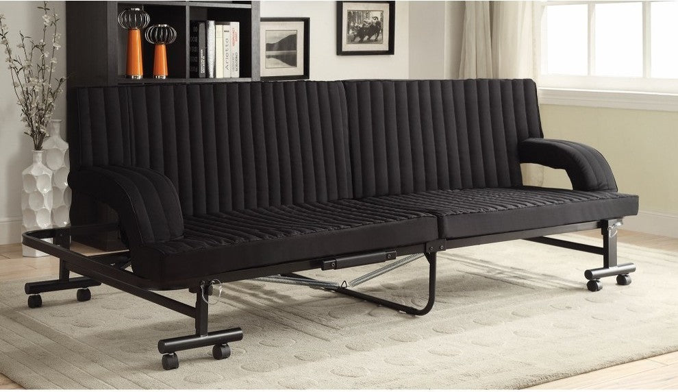 Versatile Chaise/ Sofa Bed, Black