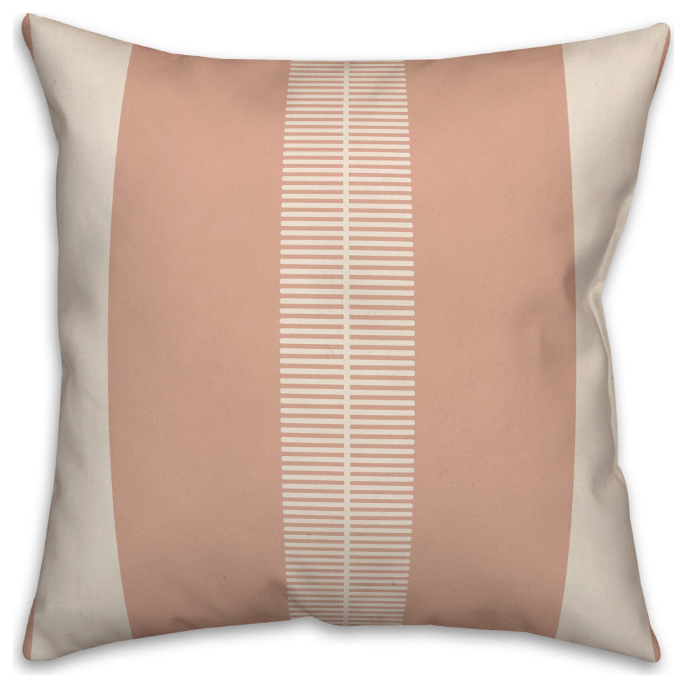 Peach Stripes Pillow 18x18 Spun Poly Pillow