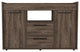 Ilumina Sideboard with 2 Cabinets, 2 Drawers, and 1 Open Shelf, Dark Walnut