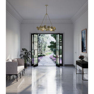 Laurel Collection 6-Light Transitional Chandelier, Gilded Silver