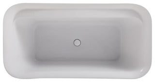 Elegant Decor Harrieta 59" Plastic Soaking Bathtub in Glossy White