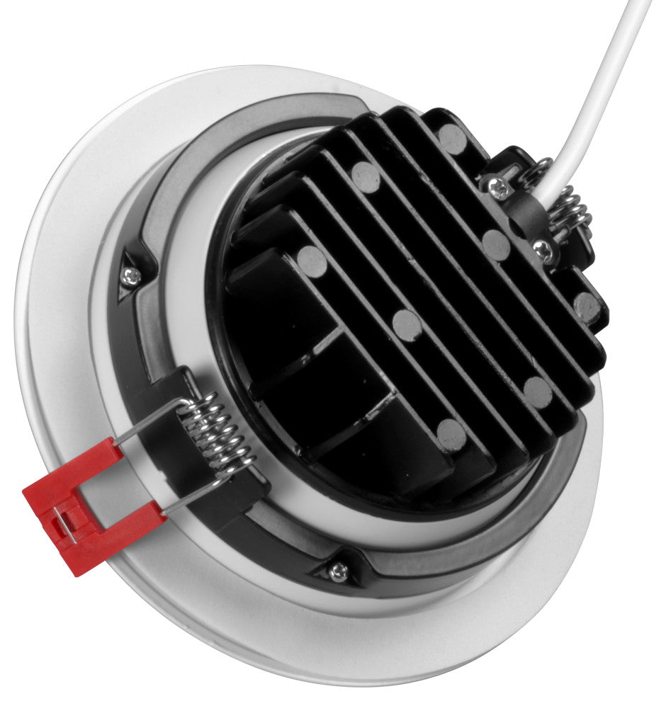 4" LED Gimbal Recessed Downlight, White, 5000k