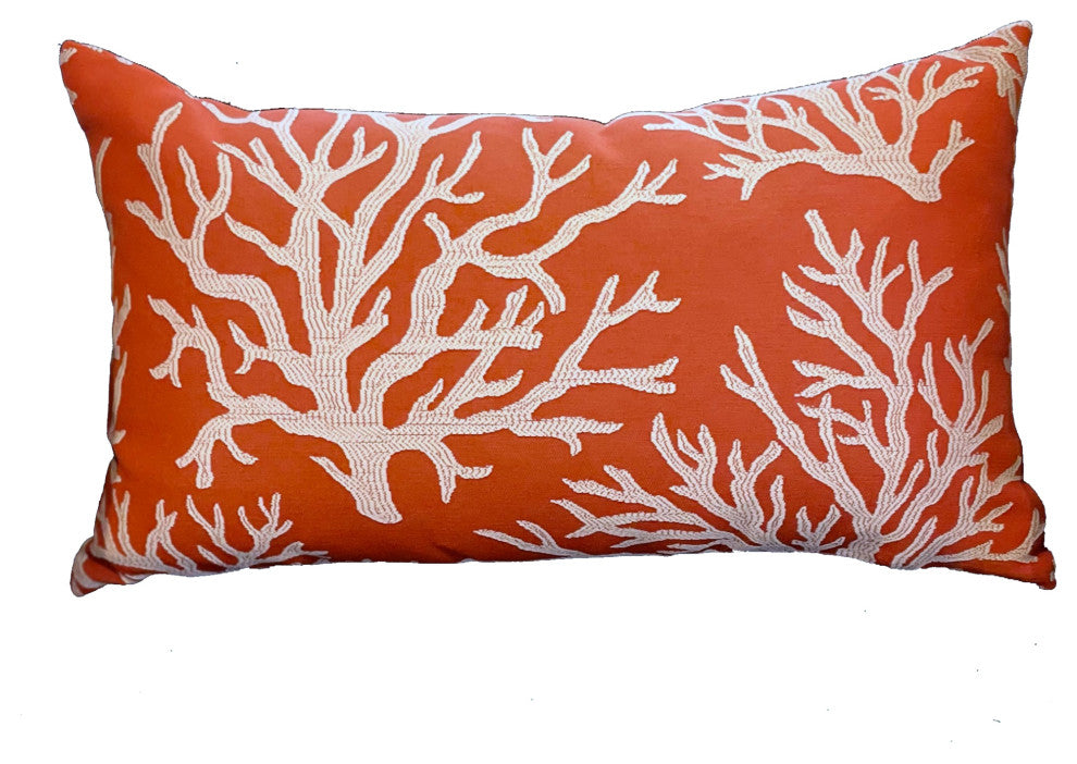 Berry Crest Vineyard Red and Beige Luxury Throw Pillow, 20"x26" Standard